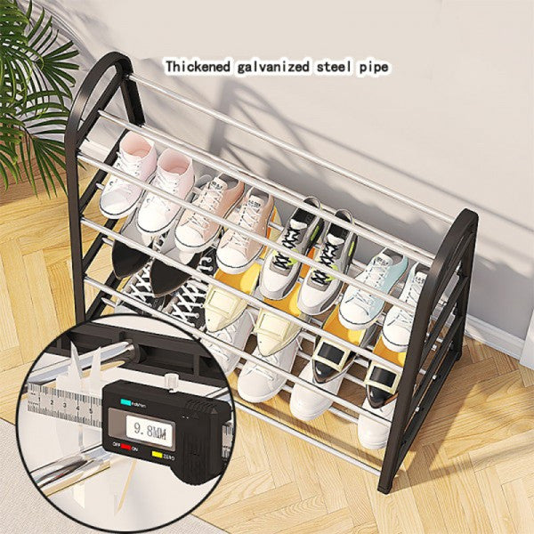 Lightweight Grey Plastic Shoe Rack Space-Saving Foldable Storage Solution for Home Office or School