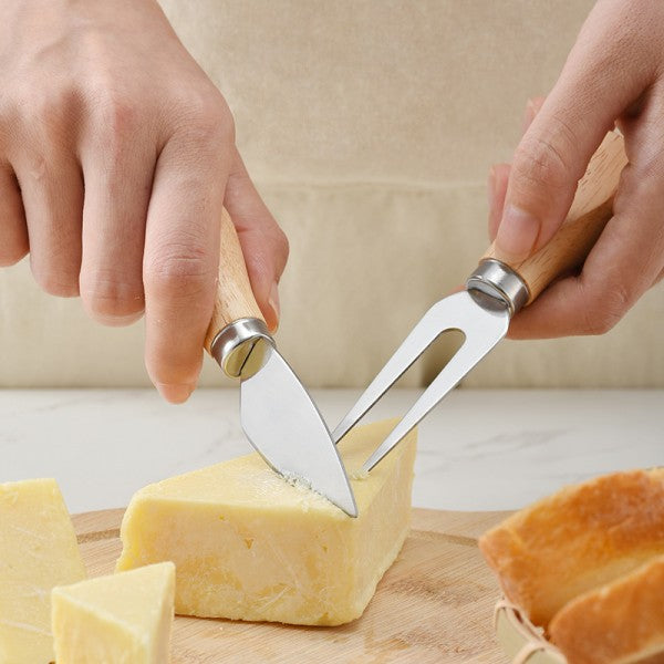 Cheese Knife With Wooden Handle 4 Piece Kitchen Tool Set - Shop N Save