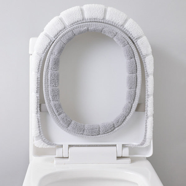 Cozy Pink Microfiber Toilet Seat Cover Perfect for Winter Bathrooms! - Shop N Save