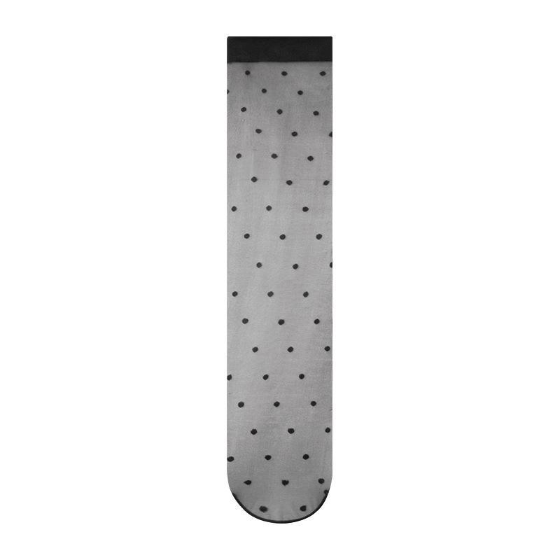 Thin Transparent Bunching Socks Women's Socks Polka Dot Calf Stockings