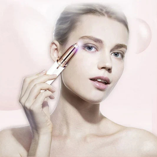 Easy Portable Eyebrow Hair Remover Rechargeable Trimmer - Pink - Shop N Save