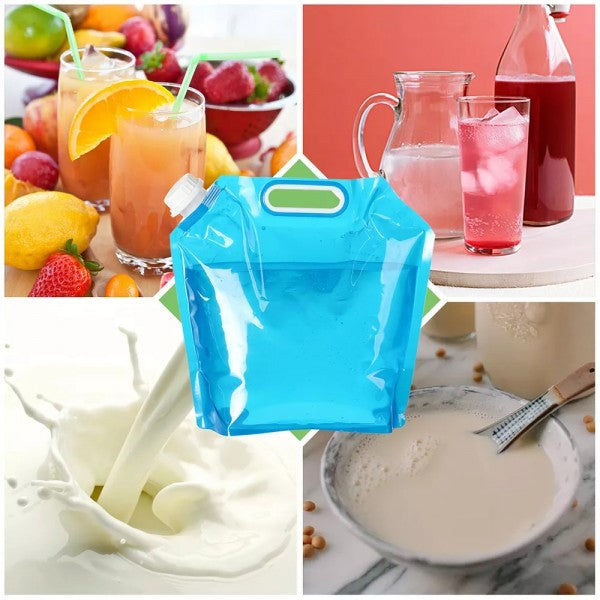 Outdoor Foldable Drinking Water Container Bags - 5L