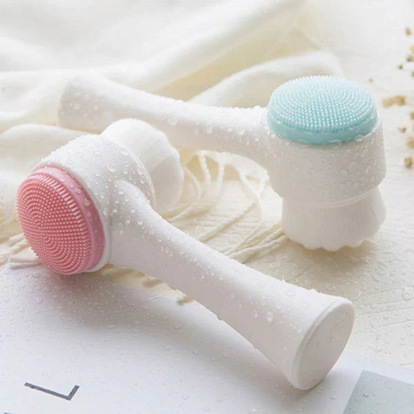 Double Sided Face Clean Wash Brush - Blue - Shop N Save