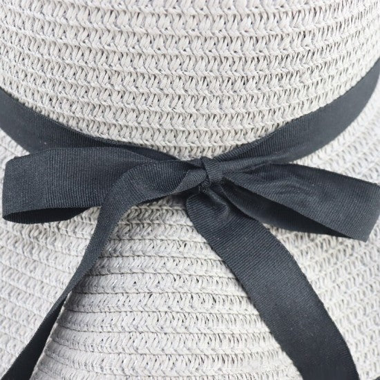 Large Brim Sun Protection Wave Edge Hat Beach Cap - White