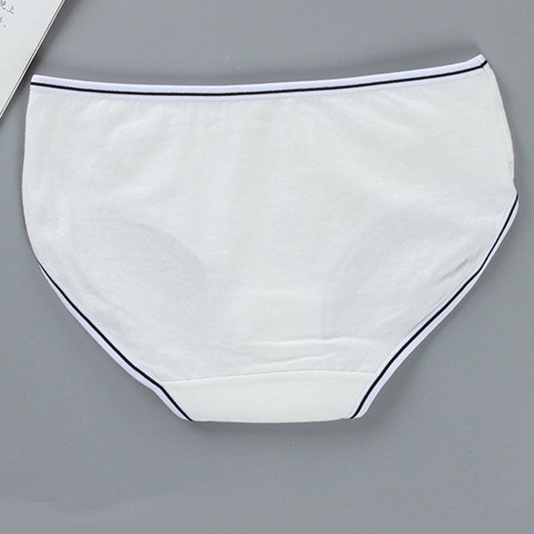 Soft Fabric Elastic Waist Panty High-Quality French Cut Teen Girls Underwear 8-15 Years - Black