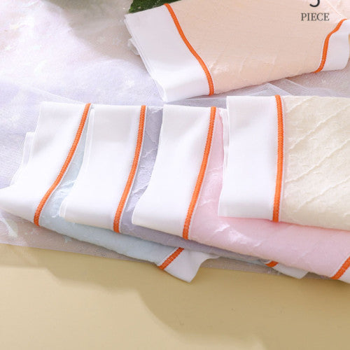 High Waist Women Underwear French Cut Panties Undergarments Breathable Soft Fabric Girls Lingerie - Light Purple