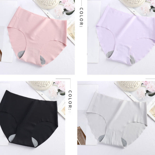 Stylish French Cut Panties Slim Seamless High Waist Soft Nylon Material Underwear's - Light Gray