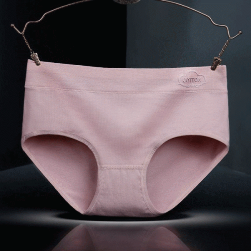 French Cut Elastic Waist Stylish Underwear Plain Color Mini Panty Women Undergarments - Light Purple - Shop N Save