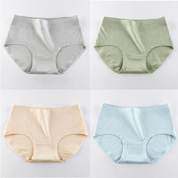Stay Comfy and Chic with Cotton Blend Elastic Waist Hipster Panties Underwear For Women - Light Green - Shop N Save