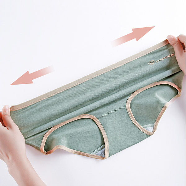 Stylish Two Tone Elastic Waist Hipster Women's Cotton Blend Underwear - Skin - Shop N Save
