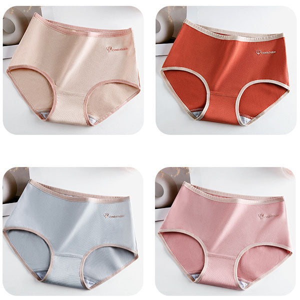 Stylish Two Tone Elastic Waist Hipster Women's Cotton Blend Underwear - Light Blue - Shop N Save