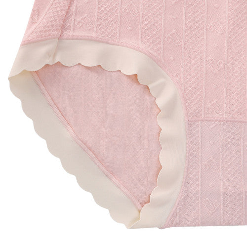 Striped Heart Pattern Underwear Wavy Stylish Women Undergarments Panty Summer Wear Light Thin Fabric - Light Blue - Shop N Save