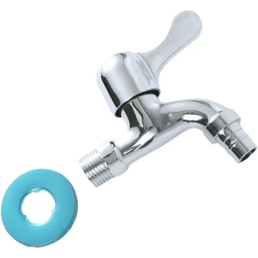 Crystal Fast Open Basin Faucet Perfect for Bathroom and Kitchen Sinks! Self-Assemble Silver Color. Also Works as a Washing Machine Faucet. - Shop N Save