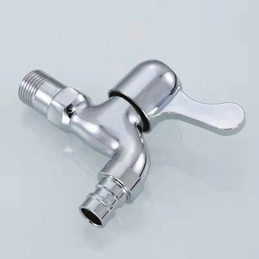 Crystal Fast Open Basin Faucet Perfect for Bathroom and Kitchen Sinks! Self-Assemble Silver Color. Also Works as a Washing Machine Faucet. - Shop N Save