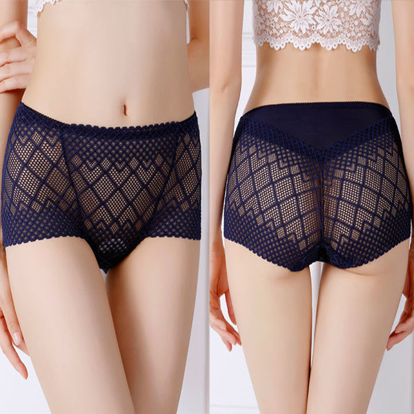 Ultra Chic Black Geometric Print Women\'s Hipster Underwear Stretchable Light Fabric Comfy Fit - Shop N Save