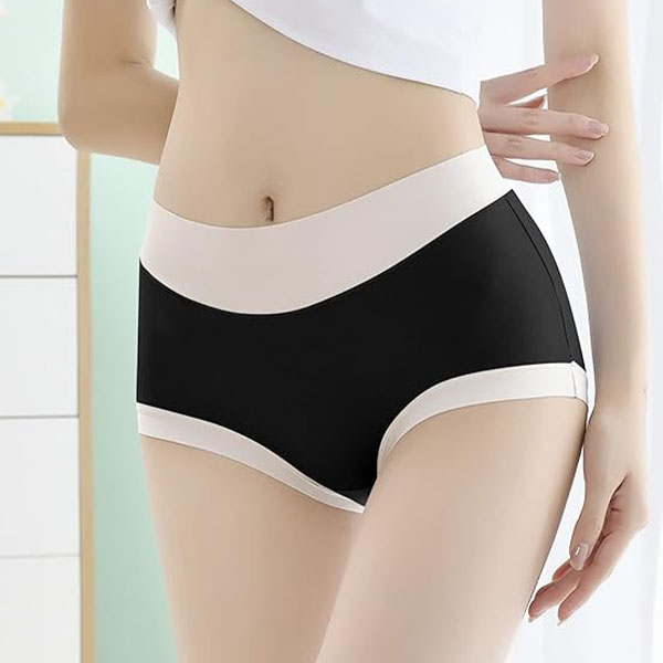 Chic Black Cotton Blend Hipster Underwear Soft Stretchable & Stylish Women\'s Panties with Elastic Waist - Shop N Save