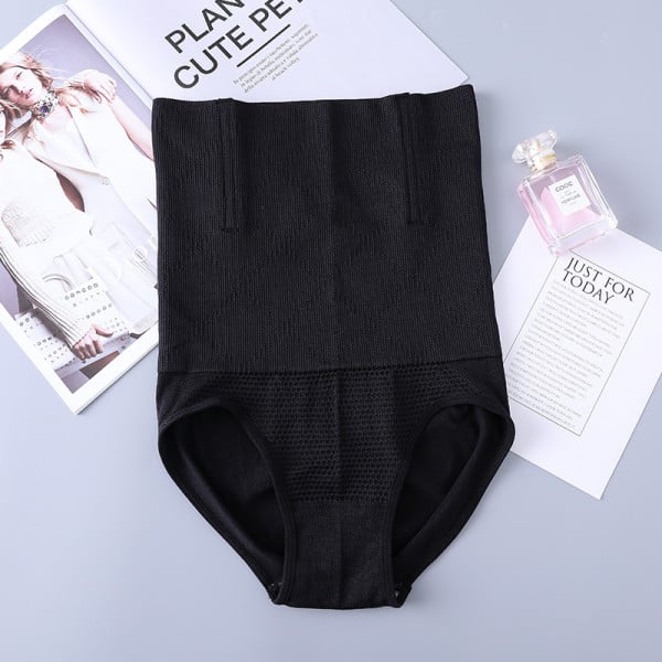 Flawless Silhouette High Waist Tummy Control Body Shaper Slimming Corset for Women Elastic Fit Black Spandex & Nylon Lingerie