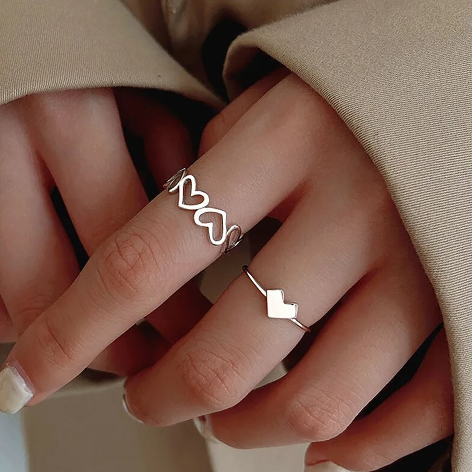 Hollow Love Opening Ring: Fashionable Stainless Steel Toe Ring Design - Shop N Save