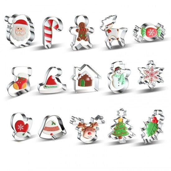 Christmas Cookie Stainless Steel Candy Mould Silver - Shop N Save