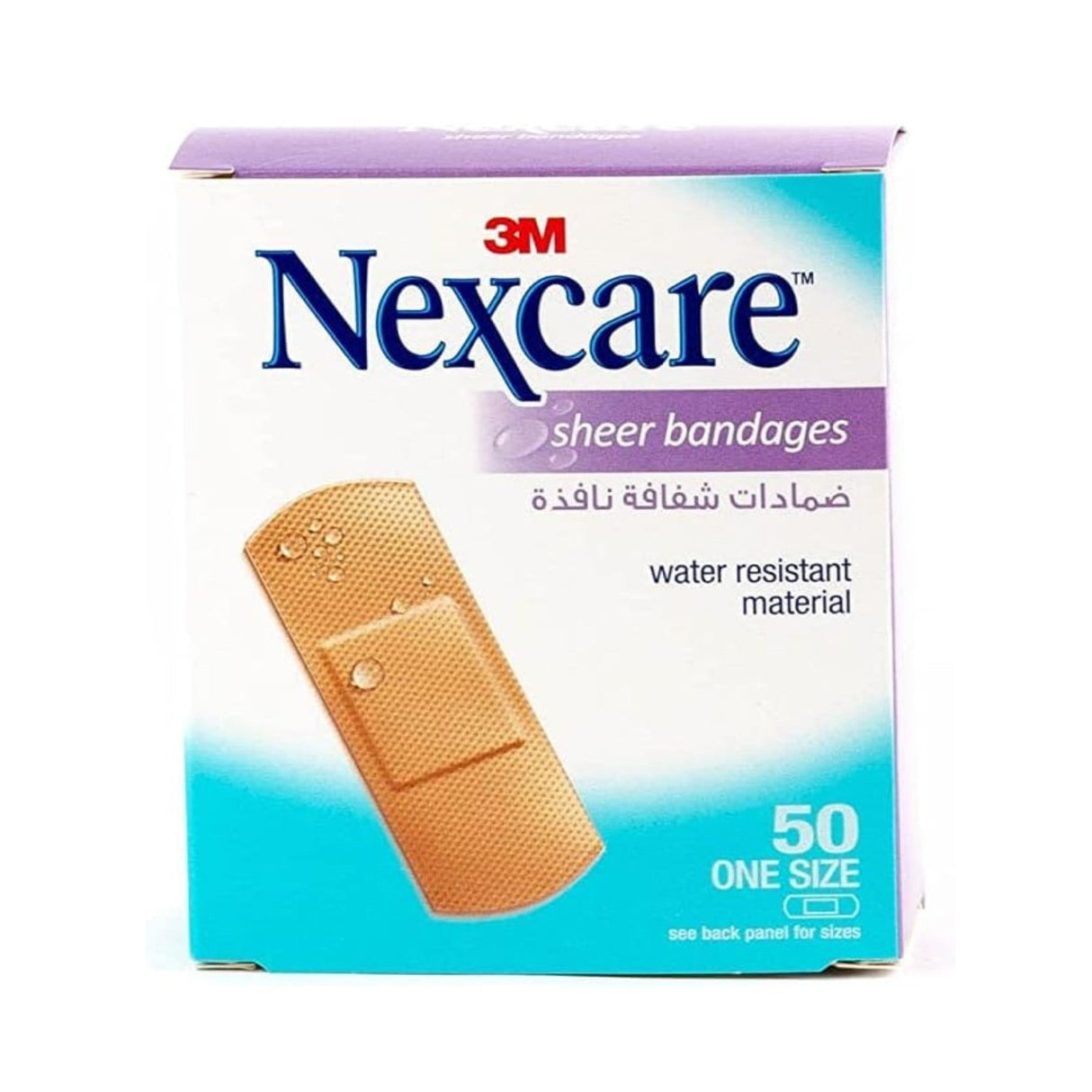 656-50 Nexcare Sheer Bandages, 72x25mm, 50/Box