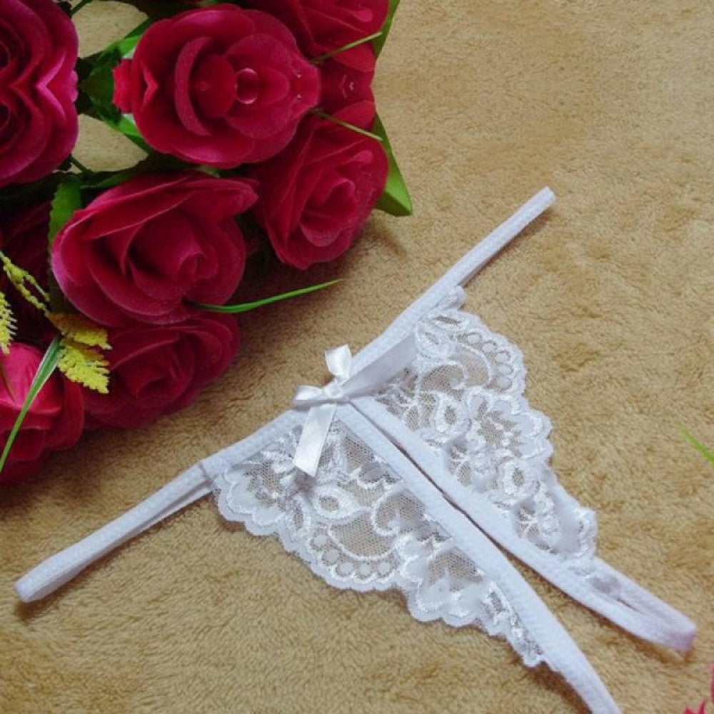 Open Lace Transparent Women Panty - White - Shop N Save
