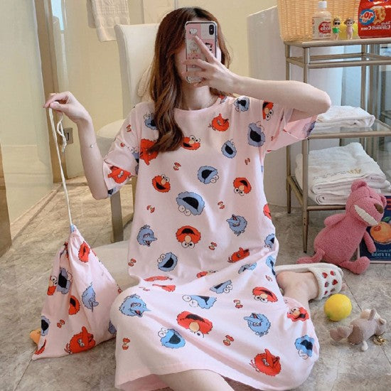 Single Pcs Nightwear For Women Sleepwear Pink