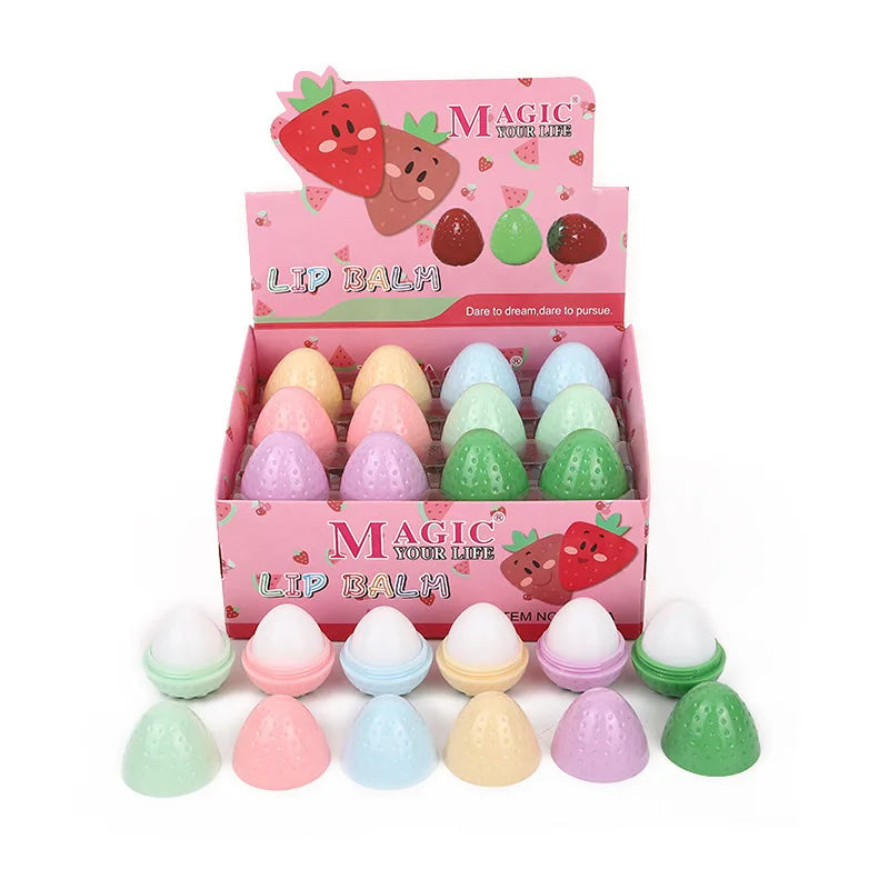 Hydrating Fruit Lip Balm : Strawberry-Lips Care (Purple)