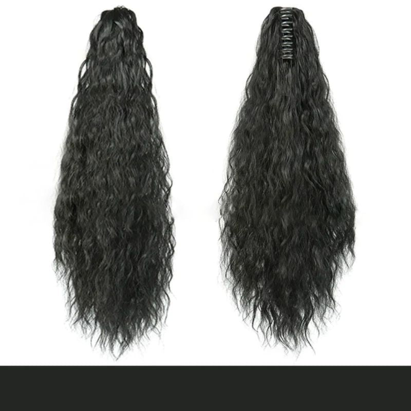Foreign trade ponytail wig female curly small curly hair gripper type long ponytail braid chemical fiber found goods