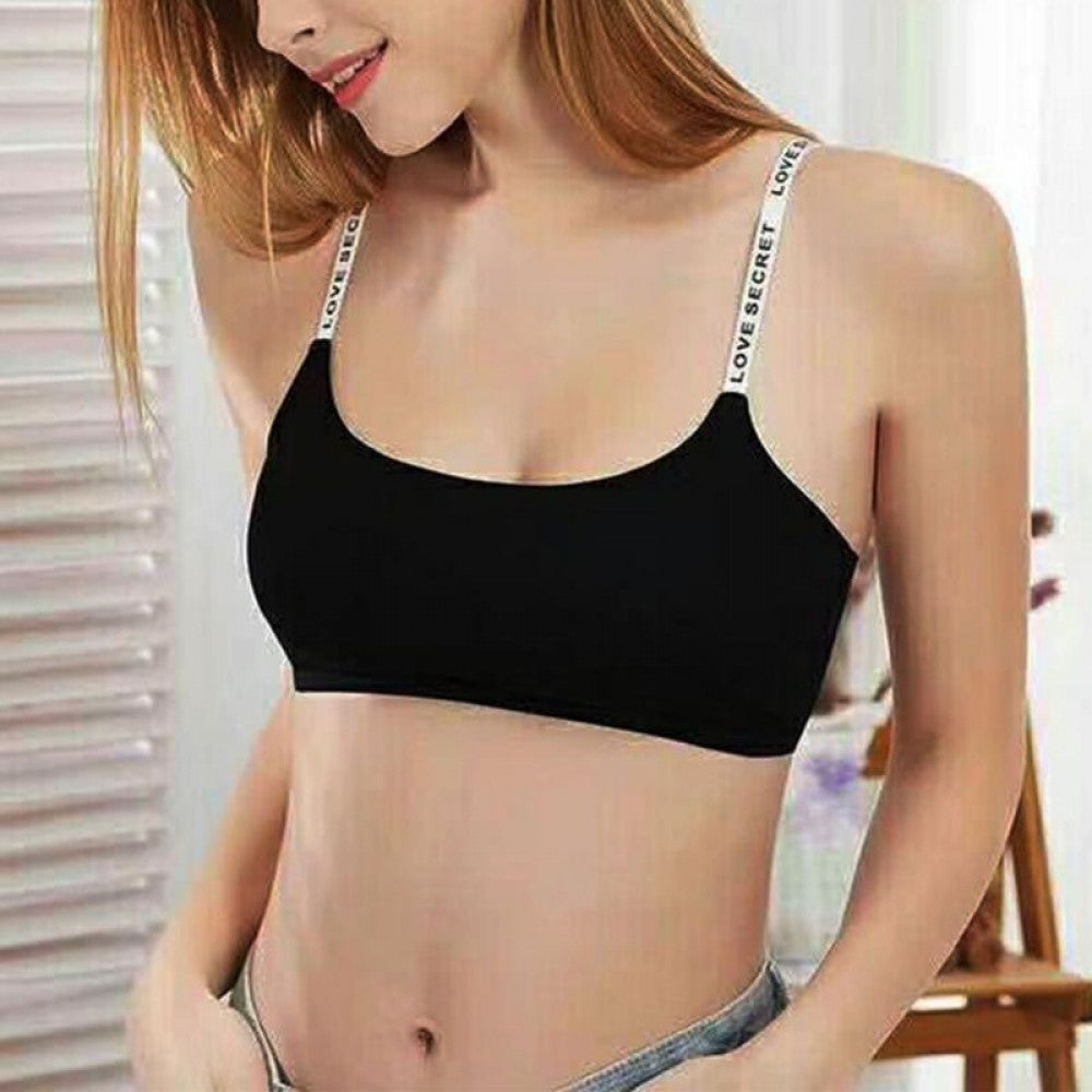 Cross Border Letter Shoulder Strap With Back Buckle - Black - Shop N Save