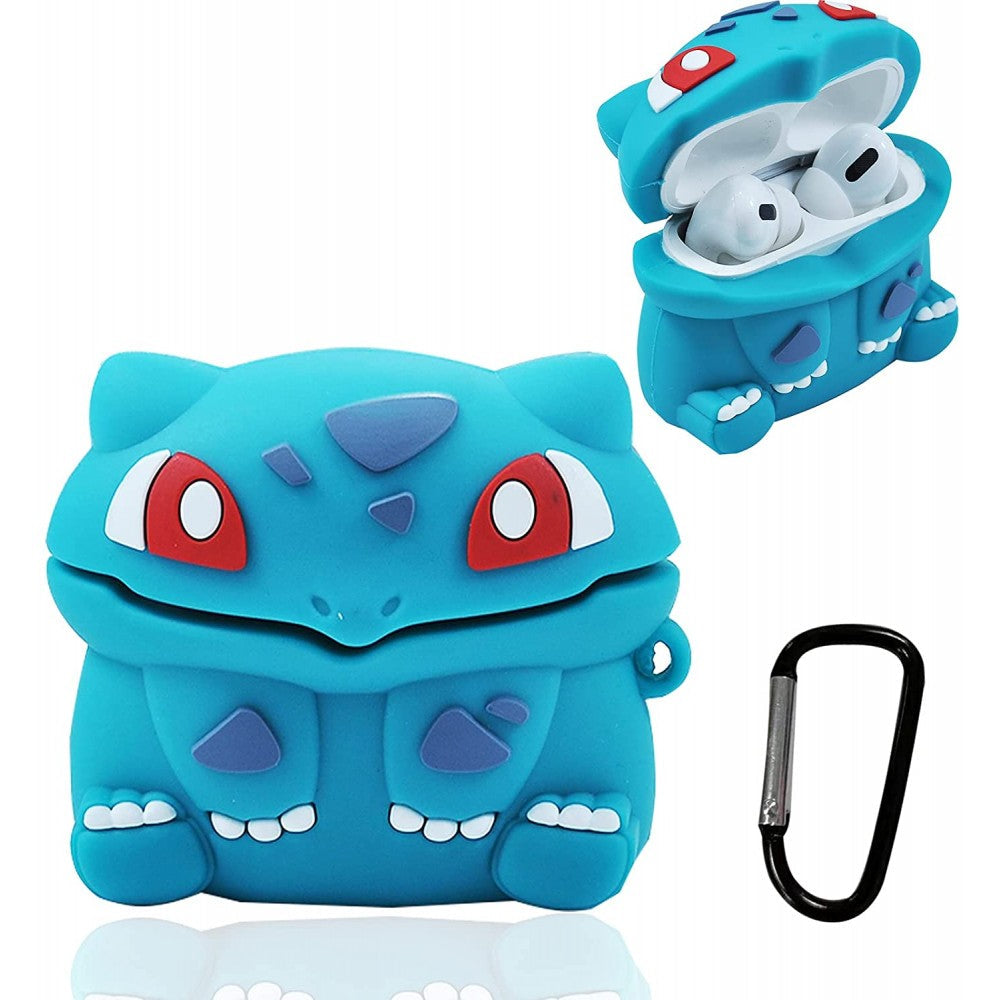 Cartoon 3D Earphone Case For Airpods 1 2 Silicone Cover - Blue