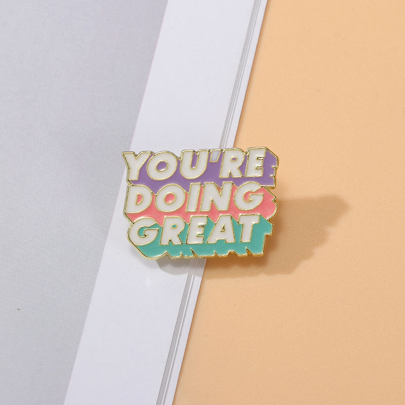 Bag Accessories Decorations Creative English Brooch