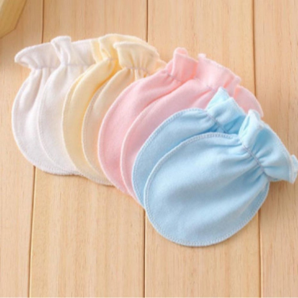 New Born Anti-Scratch Cotton Gloves 2 Pairs Set - Shop N Save