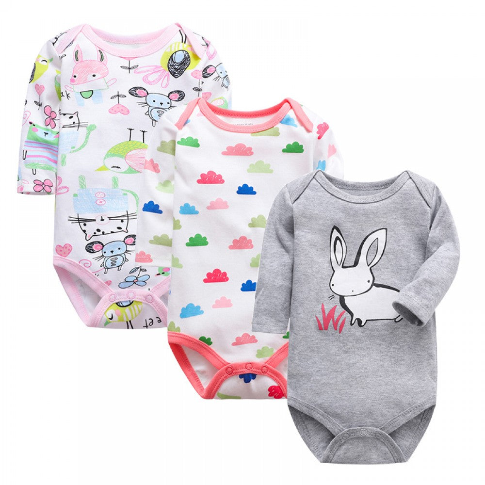 Newborn Long Sleeved Jumpsuit Romper -Pink - Shop N Save