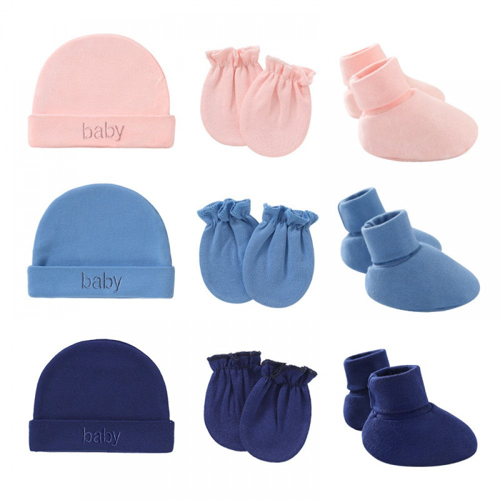 Newborn Fetal Cap Anti-Scratch Gloves And Foot Cover - Shop N Save
