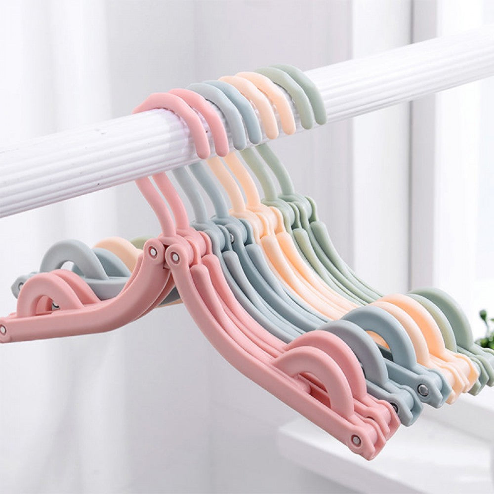 Creative Multifunction Clothes Hanger Portable Durable Folding - Blue