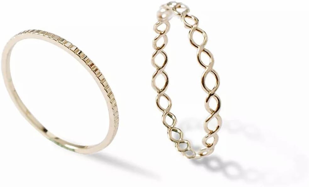 Boho Rose Gold Knuckle Rings Set - Vintage Midi Rings for Women - Shop N Save