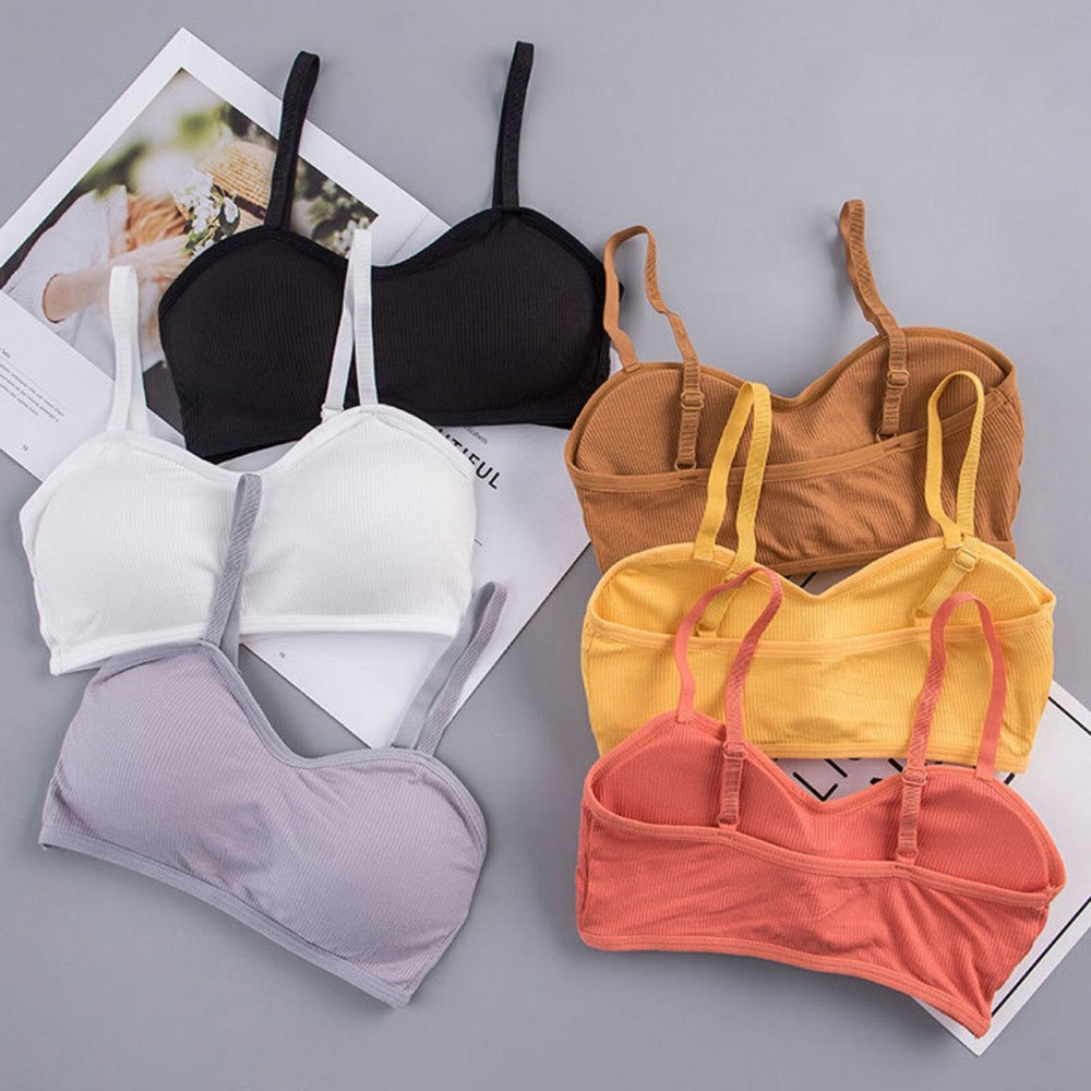 Woman Seamless Bras Vest Thread Beautiful Back - White - Shop N Save