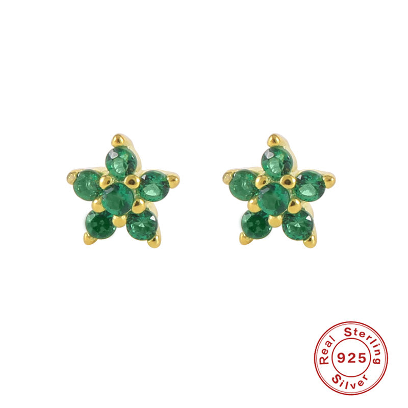 Color Diamond Snowflake Fashion Trending Earrings
