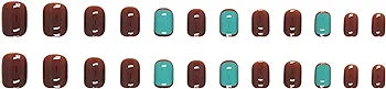24 Pcs Emerald & Maroon Square False Nails: Short Press-On & Glue - Shop N Save