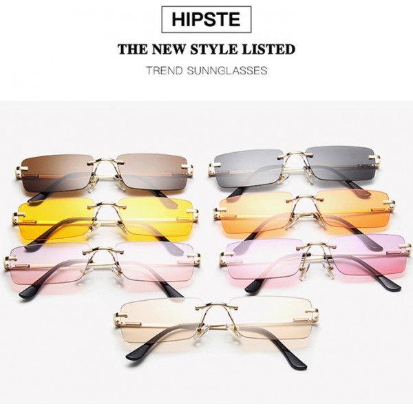 Girls Fashion Frameless Sunglasses - Coffee