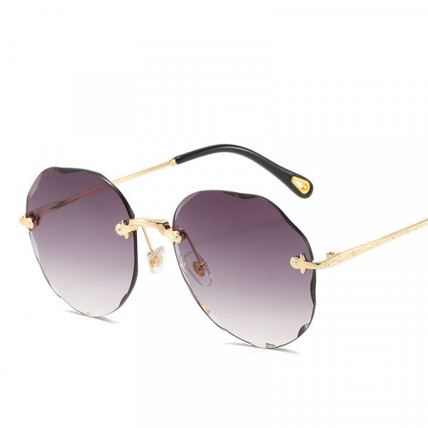 Girls Rimless Fashion Gradient Sunglasses - Gray - Shop N Save