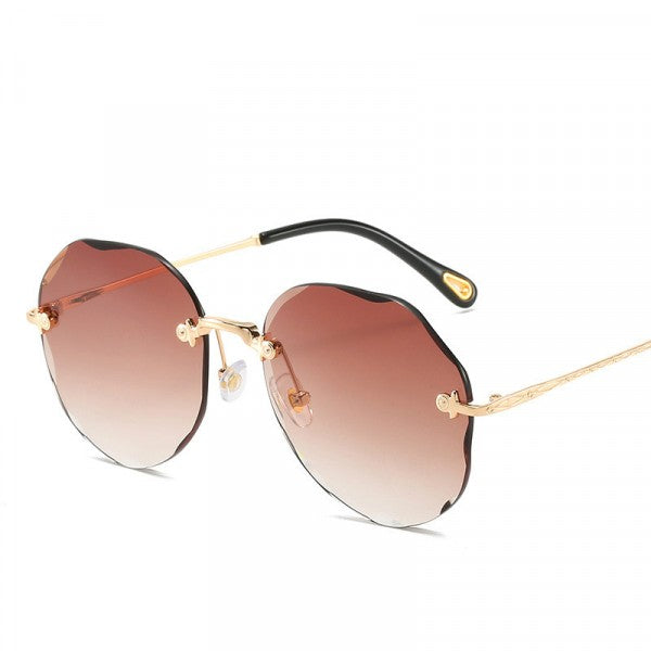 Girls Rimless Fashion Gradient Sunglasses - Gray - Shop N Save