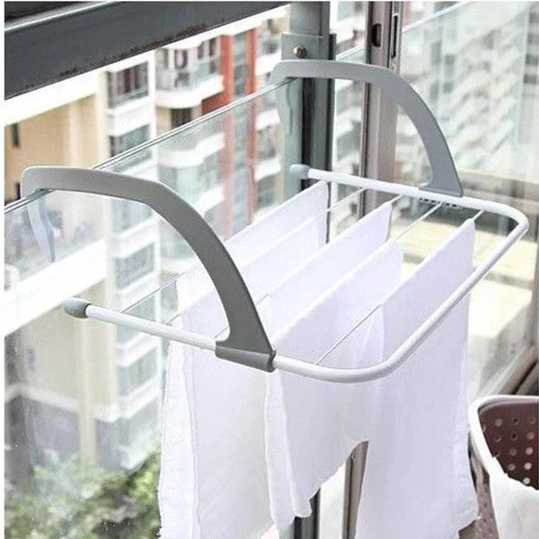 Foldable Clothes Towels Drying Rack Hanger - White