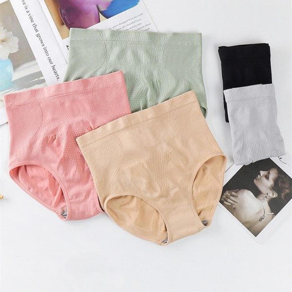 Women High Waisted Cotton Underwear - Gray