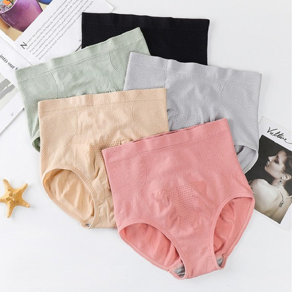 Women High Waisted Cotton Underwear - Green