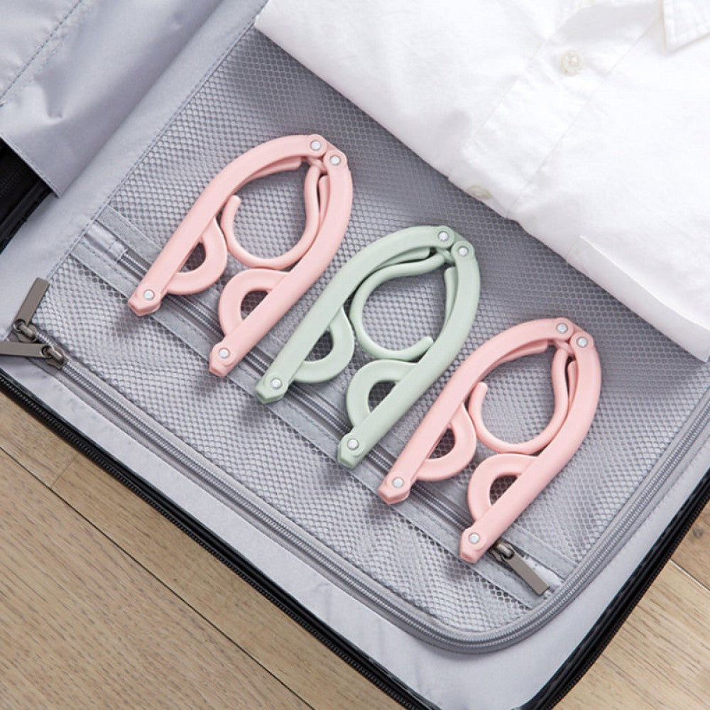 Creative Multifunction Clothes Hanger Portable Durable Folding - Yellow