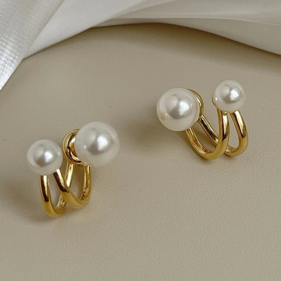 Retro Pearl Pendant Studs: Classic & Trendy Fashion Earrings - Shop N Save