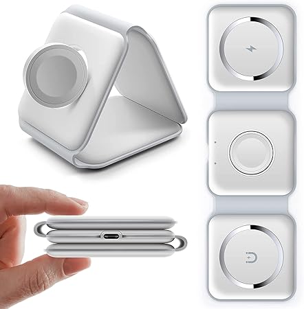 3-in-1 Magnetic Wireless Charger: Fast, Convenient, Multi-Device Charging - Shop N Save
