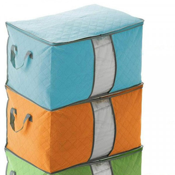Nonwoven Clothes Finishing Quilt Storage Bag - Green