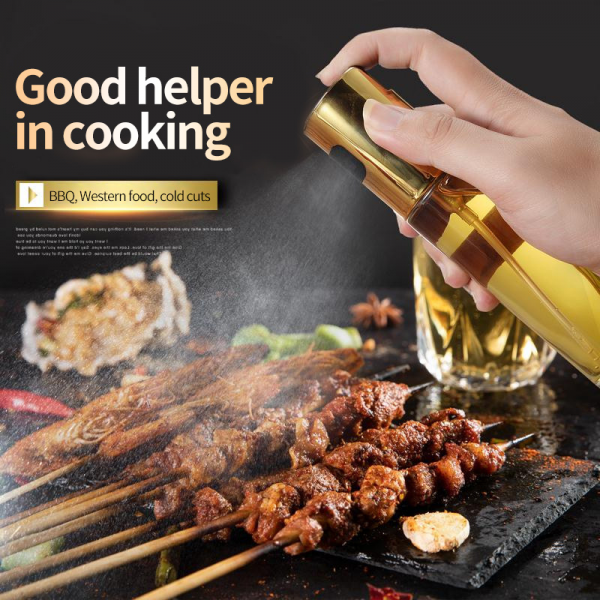 100Ml Glass Bottle Mister BBQ Oil Sprayer - Silver